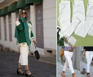 از پوشیدن شلوارای تیره و تنگ و تونگ خسته شدی خُب سفیدِ گشاد بِتَن؛ اینم مانتوهای ستِش