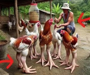 کارخانه حیوانات؛ با تزریق هورمون مرغ پرورش میدن هرکول اما به زیبایی قو با پاهای خوک