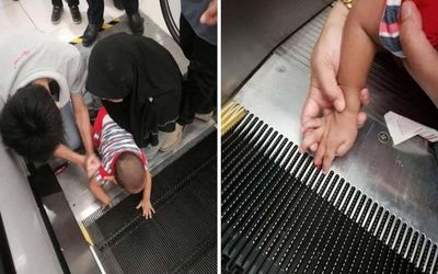حادثه دلخراش قطع دست پسربچه ۹ ساله در پله برقی متروی تهران