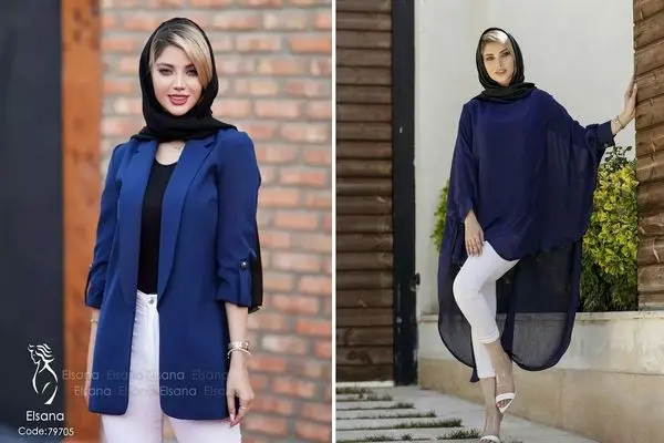 مانتوی سرمه ای