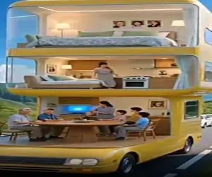 معماری خلاقانه؛ خونه کمپری سیار ساختن تریبلکس وسط راه مسافرم میزنن مهمونشون میکنن