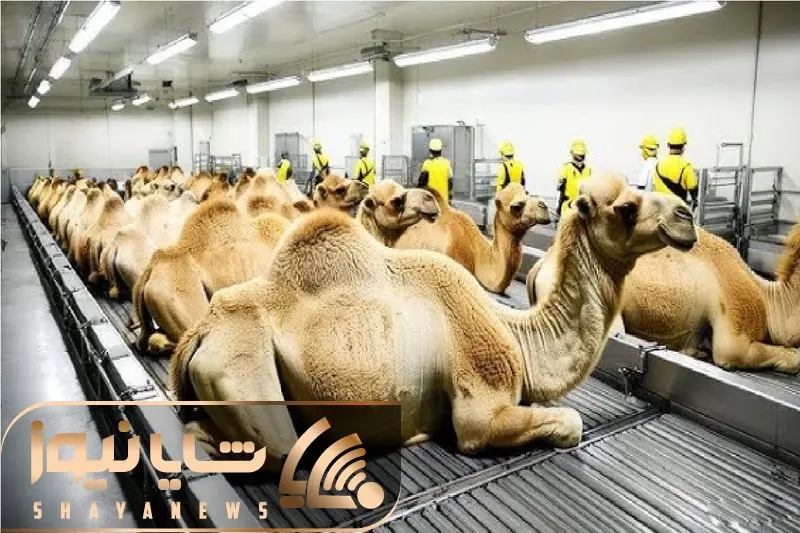 فرآوری شتر؛ شتر بعد 80 سال بهره کشی میبرن سلاخخونه گردن میزنن لایی پلو کنن