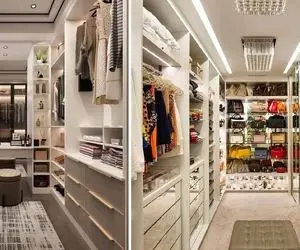 پشت تخت رو کلوزت روم بزن و حالشو ببر / اینجوری لباسات شیک جمع میشن و اتاقتم خوشگل تر