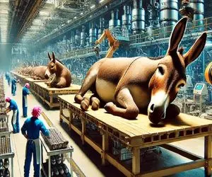 فرآوری الاغ؛ بعد 60سال بهره کشی از الاغ بدون دورریز  گردن میزنن محصول نو بشه