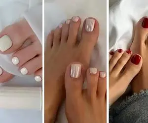 زیباترین لاک های پا برا روشن تر نشون دادن پوست؛ سیاه ترین رنگ پا با اینا سفید و بلوره