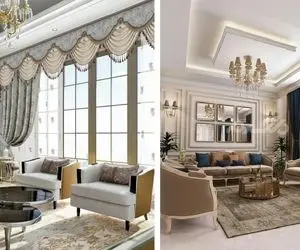 بهترین مدل های پرده برای پذیرایی بزرگ / جلوه ای زیبا و کارآمد برای خونه های سیصد متری