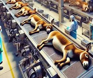 فرآوری الاغ؛ الاغ دورریز نداره بعد 20سال بهره کشی تو سلاخخونه ازش محصول نو ساختن