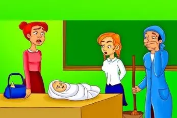 بازی فکری؛ اگه هوشت داره مثل کوه آتشفشان فعال فوران میکنه مادر بچه نق نق رو پیدا کن