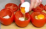 غذای یک ربعی؛ فکر کردی با گوجه و تخم مرغ فقط میشه املت پخت؟ ببین چه درست کرده محشر