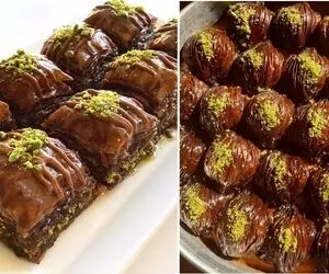 طرز تهیه باقلوای شکلاتی / طعم بی نظیر از یه دسر فوق العاده خوشمزه