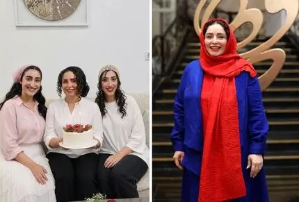 تولد ژاله صامتی در کنار دو دخترش در خانه شخصی؛ عکس خانوادگی بازیگر محبوب