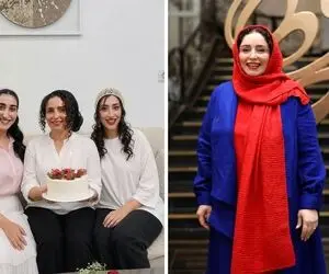 تولد ژاله صامتی در کنار دو دخترش در خانه شخصی؛ عکس خانوادگی بازیگر محبوب