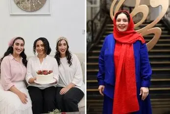 تولد ژاله صامتی در کنار دو دخترش در خانه شخصی؛ عکس خانوادگی بازیگر محبوب