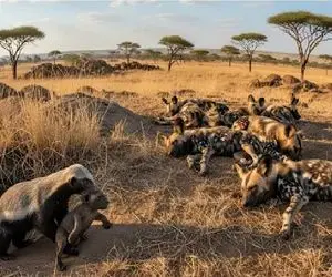 مستند حیات وحش؛ جنگ راسو با کفتارهای کریه المنظر برا حراست از فرزند