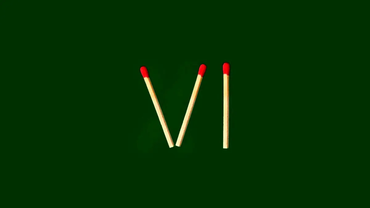 پاسخ-تست-هوش-ساخت-عدد-شش-با-سه-چوب-کبریت