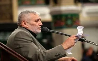مرثیه خوانی حاج منصور ارضی بر مزار سردار شهید سلامی