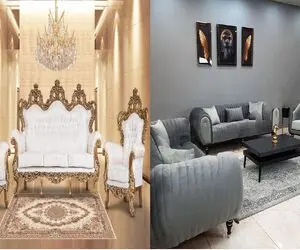 چیدمان مبل راحتی و استیل کنار هم/ترکیب سنت و مدرنیته که زیبایی پذیرایی رو به رخ میکشه