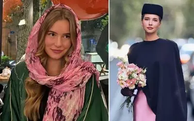 استایل بلاگر روس در خیابان های تهران؛ نگاه هایی که در شمال پایتخت میخکوب او شد