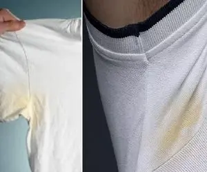 لباستو به خاطر زردی که زیر بغل و یقش گرفته ننداز دور! آخه با این ترفندا مثل اولش میشن