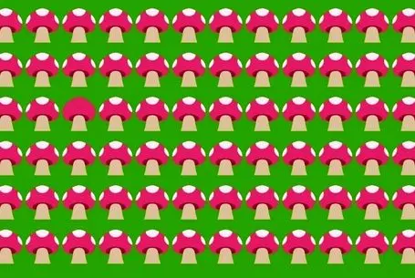 بازی فکری؛ اگه بتونی تو 2 ثانیه قارچ بدون لک رو پیدا کنی مغزت دقیق و وسواسیه