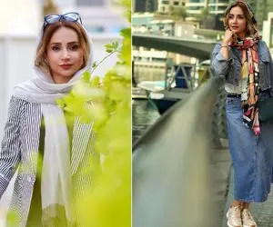 شبنم قلی خانی و نمایشگاه لوکس دبی با رفیق هنریش/ بعد کوچ بساطش تبلیغ و پول پارو کردنه
