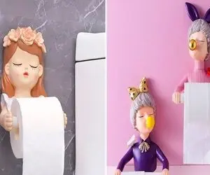 هولدرهای فانتزی دستمال توالت؛ بنداز دور اون هولدر عصا قورت داده رو اینا خیلی گوگولین