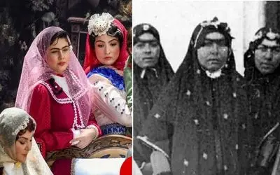 پوشش زنان قاجار واقعیت vs سریال بامداد خمار؛ انقلاب شگرف آبیار خانوم در اقتباس جدیدش