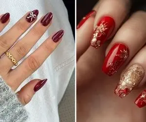 خوشگلترین طراحی های ناخن به رنگ قرمز که تا به حال ندیدید / جولان ظرافت و زیبایی 2025 