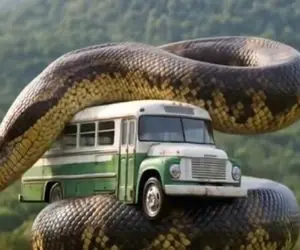 مستند حیات وحش؛ مار تو آمازون اتوبوس توریستا رو جای طعمه گرفت همه تو جنگل آواره شدن