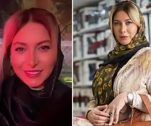 مانتوی گرون قیمت و طاووس کار شده "فریبا نادری"؛ چه موهای بِلوند و بُلندی!