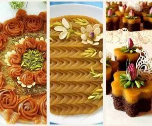 ایده های خلاقانه؛ ساده ترین روش تزئین حلوا با قاشق و چاقو