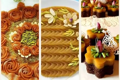 ایده های خلاقانه؛ ساده ترین روش تزئین حلوا با قاشق و چاقو