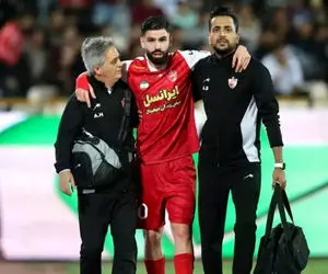 اولین تصویر از ستاره پرسپولیس بعد رباط دادن