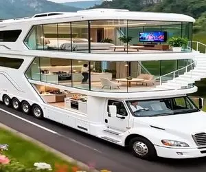 معماری خلاقانه؛ کمپر سه طبقه ساختن فول امکانات باهاش دور دنیا رو میچرخن