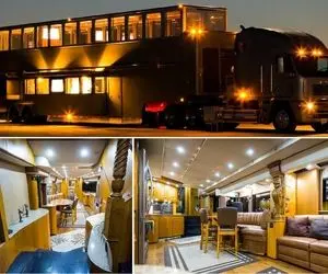 خانه متحرک ؛ اتوبوس 125 میلیاردی استخر دار فول امکانات که تو خواب هم نمی بینید!