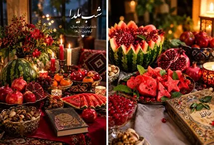 انواع و اقسام ایده چیدمان سفره شب یلدا؛ مناسب برای سنتی پسندها یا مدرن دوست های شیک