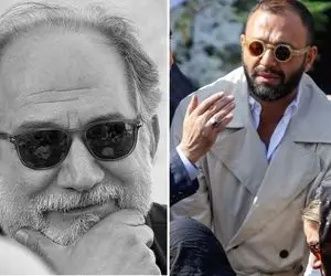 (عکس و ویدیو) تشییع پیکر آتیلا پسیانی؛ عینک و پالتو عجیب صابر ابر در مراسم