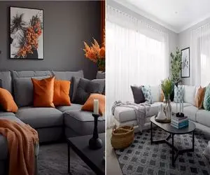 رازهای ست کردن کوسن با مبل طوسی که هر کسی نمی‌ داند/یه ست خفن مبل و کوسن با این رنگا