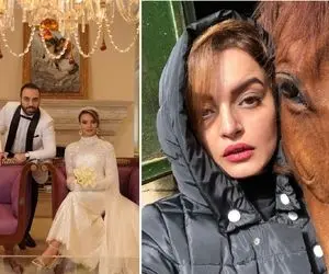 "نیلوفر پارسا" با اییین شکل و شَمایل چشای فالوورو رگ به رگ کرد؛ لباس عروسش شیش متره!