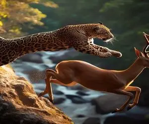 از جذابیت‌های حیات وحش؛ آهو تا پلنگ رو دید شبیه شلنگ دستشویی اینور اونور شد