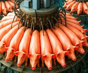 مستند فرآوری خوک/ فرآیند باورنکردنی تولید گوشت خوک با هزینه کم  و درآمد بالا