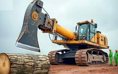 ابزارآلات غول پیکر؛ بیل مکانیکی غول برای کندن زمین مهلک بیل ساطوری نصب کرد