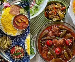 طرز تهیه خورشت بامیه | با این ترفند بامیه ها به هیچ عنوان لیز و لزج نمیشن