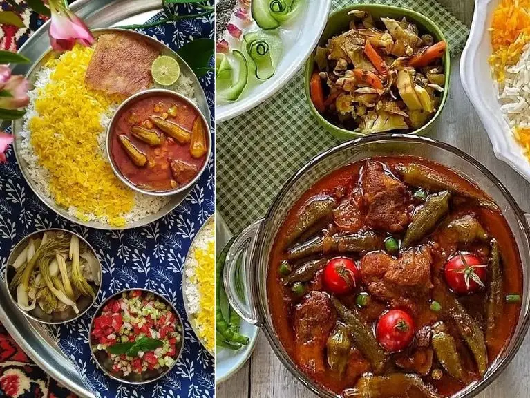 طرز تهیه خورشت بامیه | با این ترفند بامیه ها به هیچ عنوان لیز و لزج نمیشن