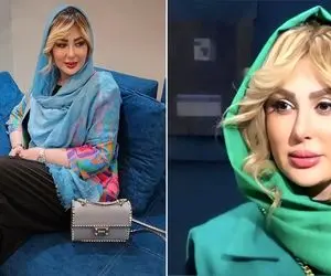 وقتی باد زد و مژه های نیوشا ضیغمی مثل برگ درخت ریخت؛ پاییز اومده تازه تیپ بهاری میزنه