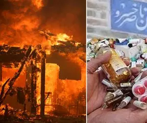 (ویدیو) وقوع آتش سوزی گسترده در انبار لوازم پزشکی ناصرخسرو 