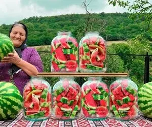 فوت و فن کدبانویی؛ هندوانه را 1 سال تازه نگهدارید بدون سرکه! بدون جوش! 100% طبیعی