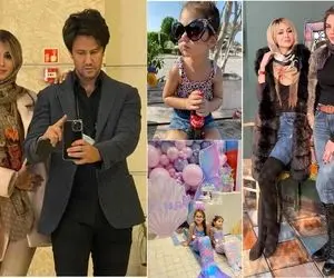 زنِ شاهرخ استخری حتی فاز دِپشم خیلی اروپاییه؛ دُخیشو واس تولد قاطی پری دریاییا کرد!