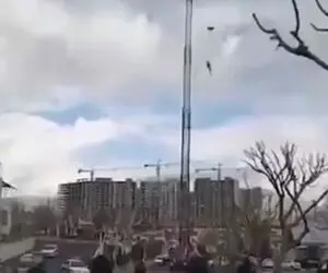 فیلم هولناک لحظه سقوط محمد بزرگی چتر باز !