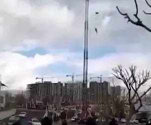 فیلم هولناک لحظه سقوط محمد بزرگی چتر باز !